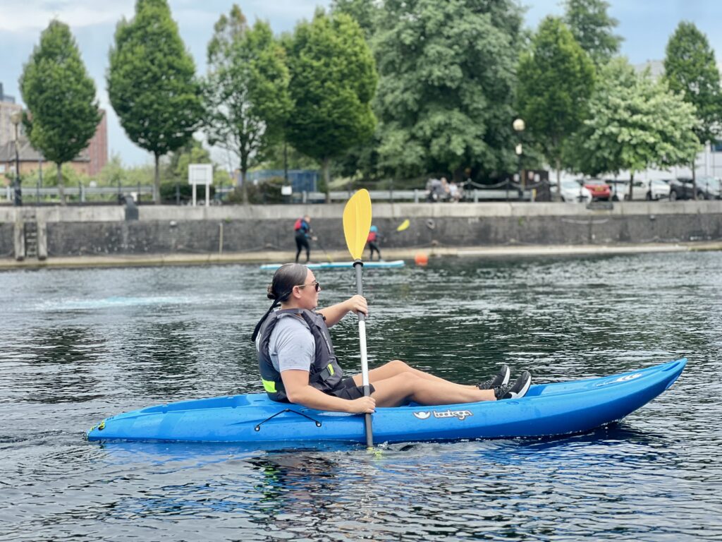 Woman in kayak